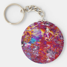 Colorful Waters Abstract Photograph Keychains