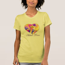 COLORFUL WHIMSICAL FLOWERS  NATURE LOVER HEART T SHIRTS