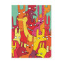 Colorfull animals post card