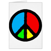 Colorfull international peace sign cards