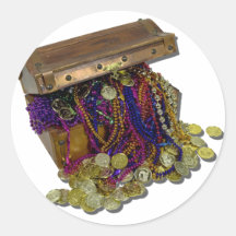 ColorfulPirateTreasureGoldCoins110511 Round Sticker