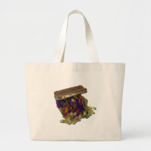 ColorfulPirateTreasureGoldCoins110511 Tote Bags