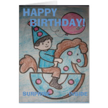 COLORING BIRTHDAY CARD
