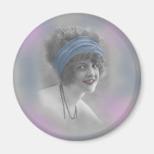 Colorized Vintage Victorian Lady Magnet