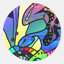 Colorshock Round Stickers