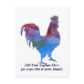 Colorwashed Rooster Post Card