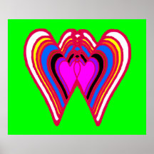 Colossal 9 Backgrounds - 2 Hearts Together jGibney Posters
