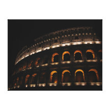 Colosseum at night canvas print