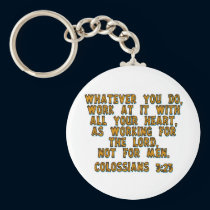 Colossians 3:23 keychains