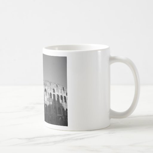 Colossium black and white coffee mug