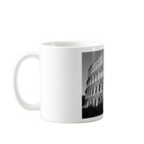 Colossium black and white coffee mug