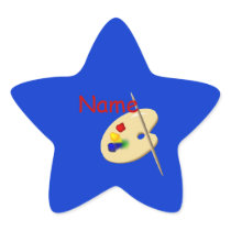 Colour Artist Palette Star Sticker