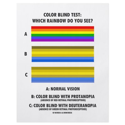 Colour Blind Test (Colours Of Rainbow Vision Test) by wordsunwords
