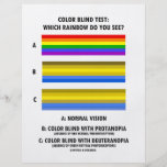 Colour Blind Test (Colours Of Rainbow Vision Test) Full Color Flyer