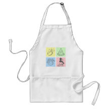 Colour Block Bride Aprons