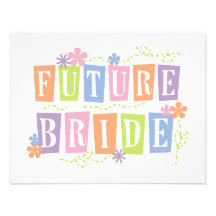 Colour Blocks Future Bride Tshirts and Gifts Invite