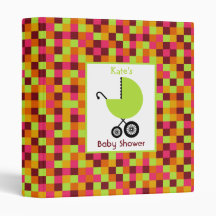 Colour Blocks & Green Baby Shower Binder
