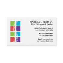 Colour Blocks Spine Chiropractic Business Cards