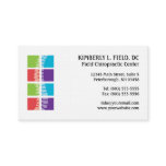 Colour Blocks Spine Chiropractic Business Cards business cards
