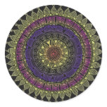 Colour burst round sticker