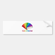 Colour Chequered Bumper Sticker