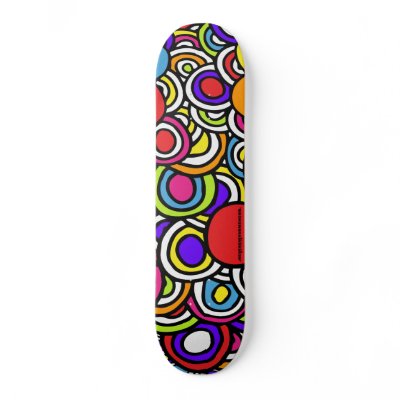 Colour Circles - Deck Skate Deck by BrokenBrainDesigns
