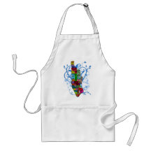 Colour Coded Manhattan Map Aprons