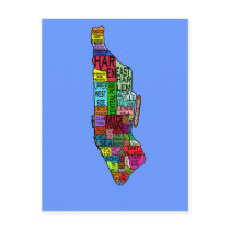 Colour Coded Manhattan NYC Tshirts, Hoodies Postcards