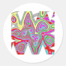 Colour Crazee Round Sticker
