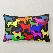 colour dogs pillows