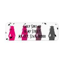 Colour Fade Girl Grad Silhouettes Labels