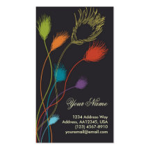 Colour Feather Profile Card Business Card Templates
