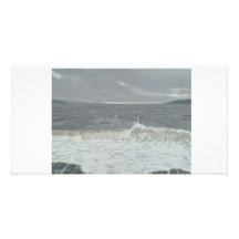 Colour fine art illustrated photocard photo card template