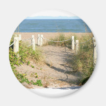 Colour Florida Beach Dune Rope Walk Photo Fridge Magnet