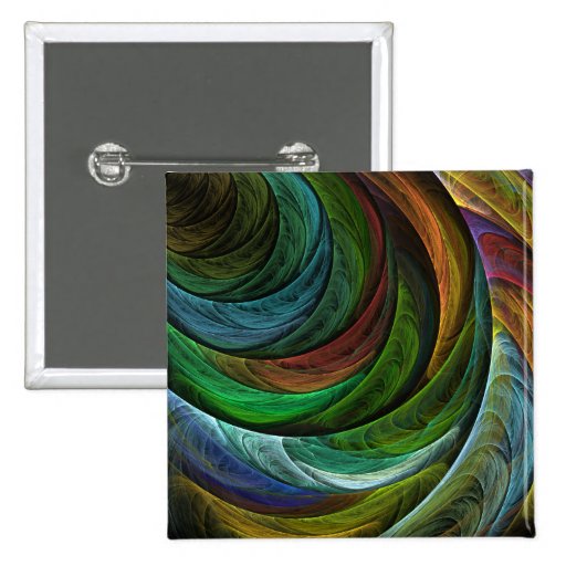 Colour Glory Abstract Art Button (square)