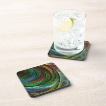 Colour Glory Abstract Art Cork Coaster