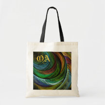Colour Glory Abstract Art Monogram Bag