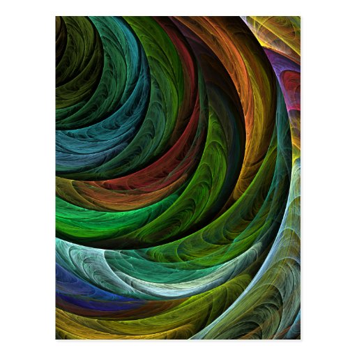 Colour Glory Abstract Art Postcard