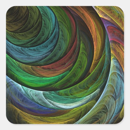 Colour Glory Abstract Art Square Sticker