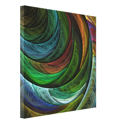 Colour Glory Abstract Art Wrapped Canvas Print