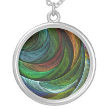 Colour Glory Abstract Silver Necklace