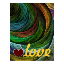 Colour Glory Love Postcard