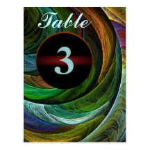 Colour Glory Table Number Postcard
