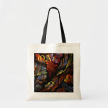 Colour Harmony Abstract Art Monogram Bag
