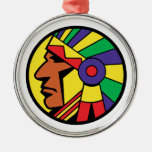 Colour Indian Head Christmas Ornament