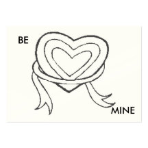 Colour Me  BE MINE Valentine Card Business Card Template