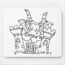 Colour Me Dragon and Castle Mouse Pad