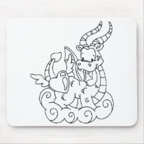 Colour Me Dragon Heart Mouse Pads