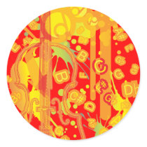Colour_Me_Pop Round Stickers