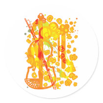 Colour_Me_Pop Round Stickers
